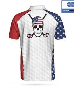 Golf Skull Wear American Flag Hat Athletic Collared Men's Polo Shirt