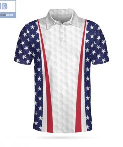 Golf Skull Wear American Flag Hat Golf Ball Pattern Athletic Collared Men's Polo Shirt