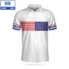 Golf Swing American Flag Golf Ball Texture Athletic Collared Men’s Polo Shirt