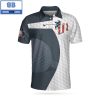 Golf Strips Barcode American Flag Athletic Collared Men’s Polo Shirt