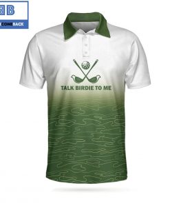 Golf Talk Birdie To Me Golf Grass Pattern Athletic Collared Men's Polo Shirt