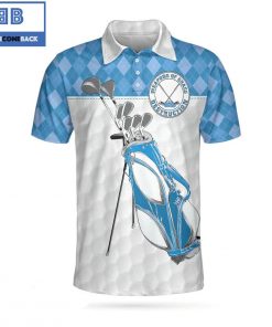 Golf Weapons Of Grass Destruction Blue Argyle Pattern Athletic Collared Men's Polo Shirt