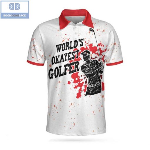 Golf World's Okayest Golfer Athletic Collared Men's Polo Shirt