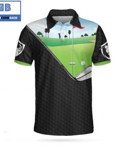 Golf Yes I Do Have A Retirement Plan Black Golf Pattern Athletic Collared Men's Polo Shirt