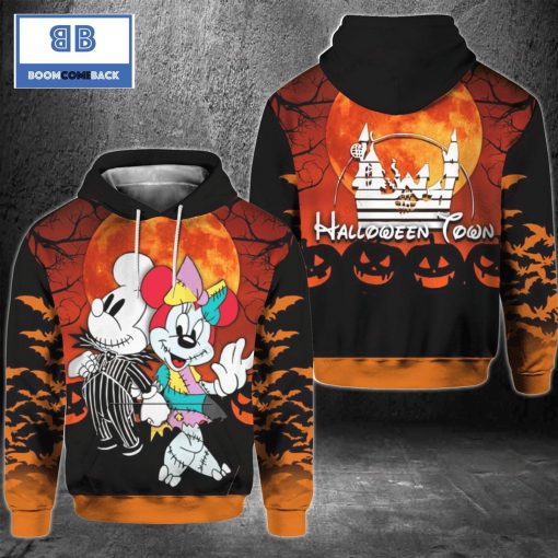 Halloween Town Mickey Mouse And Minnie Mouse 3D Hoodie