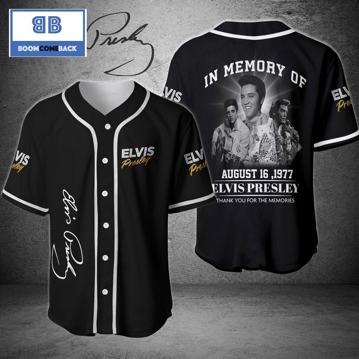 In Memory Of Elvis Presley Baseball Jersey