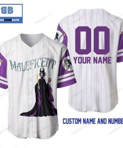 Maleficent Custom Name And Number White Baseball Jersey