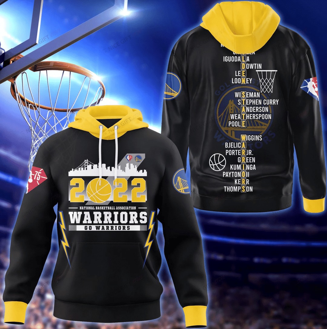 NBA Golden State Warriors 2022 Champions 3D Hoodie ver 1