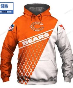 NFL Chicago Bears White 3D Hoodie