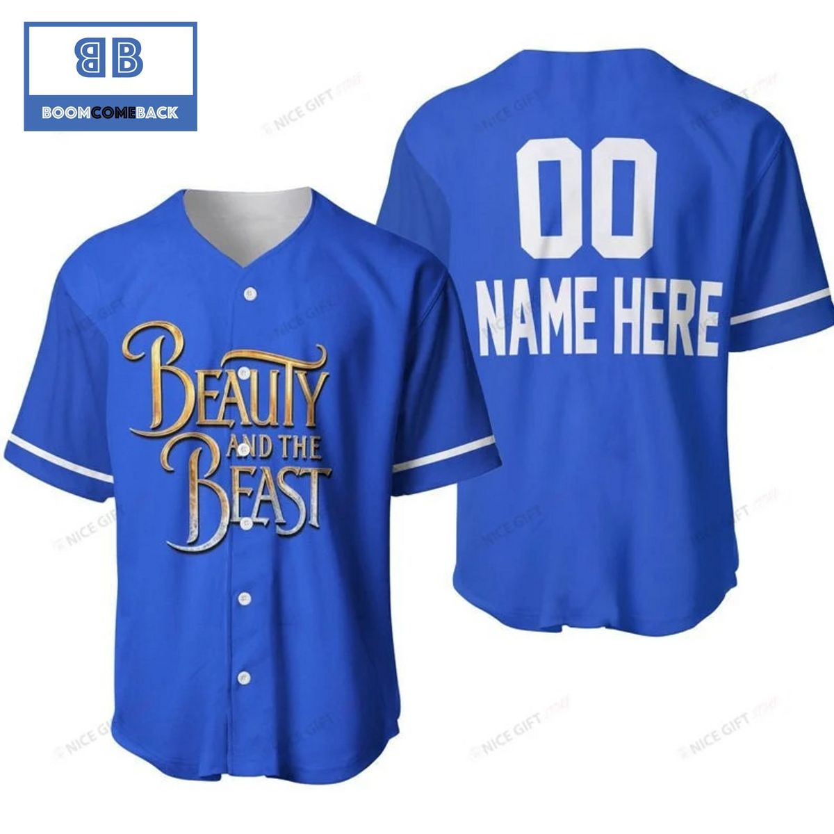 Personalized Beauty And The Beast Baseball Jersey