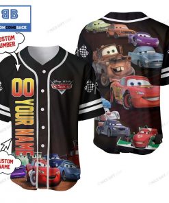 Personalized Cars Lightning McQueen Black Baseball Jersey