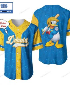 Personalized Donald Duck Blue Baseball Jersey