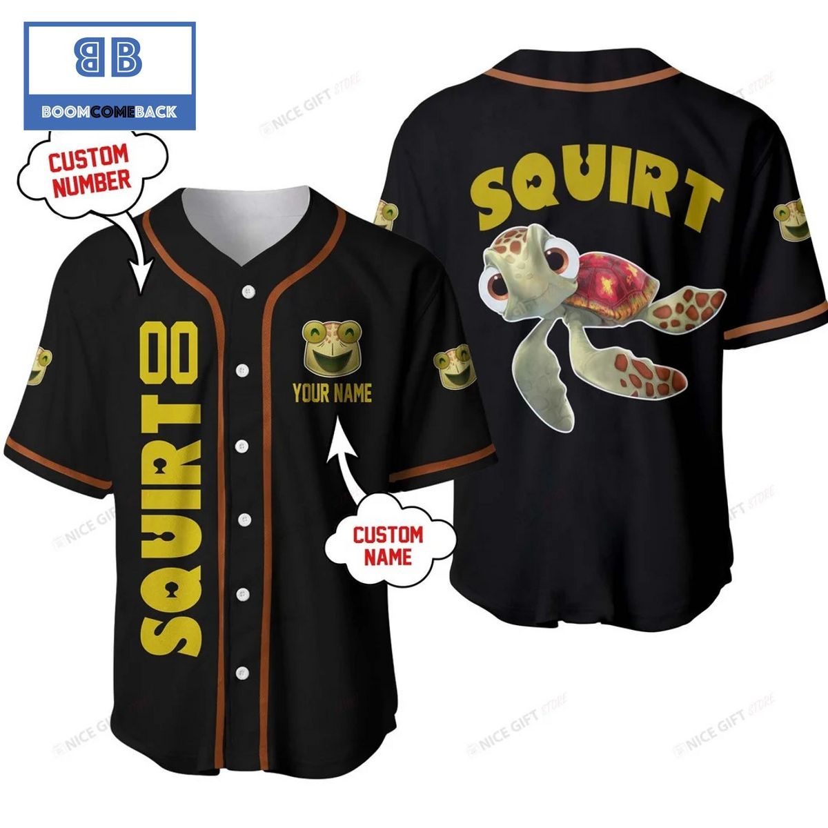 Personalized Finding Nemo Squirt Baseball