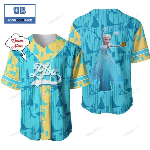 Personalized Frozen Elsa  Baseball Jersey
