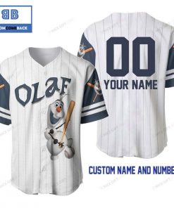 Personalized Frozen Olaf Gray Baseball Jersey