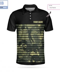 Personalized Golfing Camouflaged Horizontal Stripes Athletic Collared Men's Polo Shirt