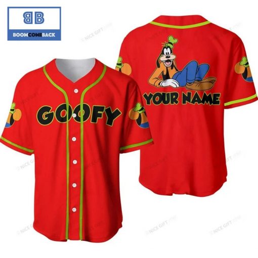 Personalized Goofy Red Baseball Jersey