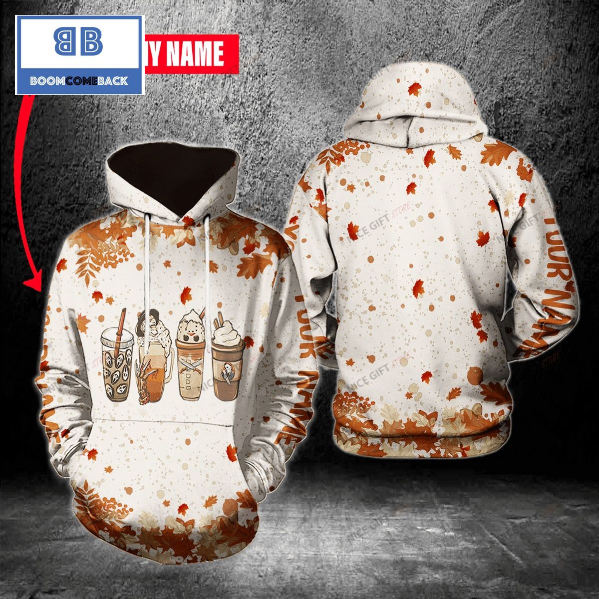 Personalized Horror Coffee 3D Hoodie