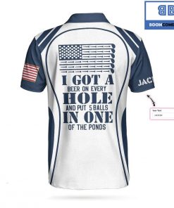 Personalized I Got A Hole In One Skull Golf Athletic Collared Men's Polo Shirt