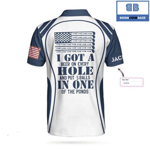 Personalized I Got A Hole In One Skull Golf Athletic Collared Men’s Polo Shirt