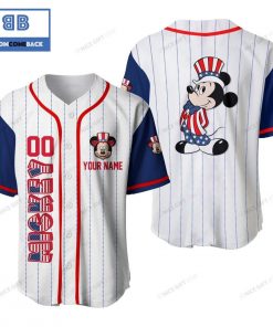 Personalized Mickey Mouse White Baseball Jersey