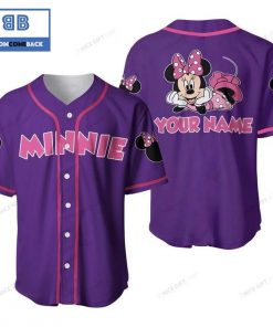 Personalized Minnie Mouse Purple Baseball Jersey