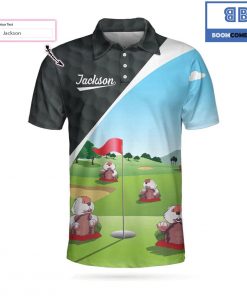 Personalized My Mind Is On Golf Athletic Collared Men's Polo Shirt