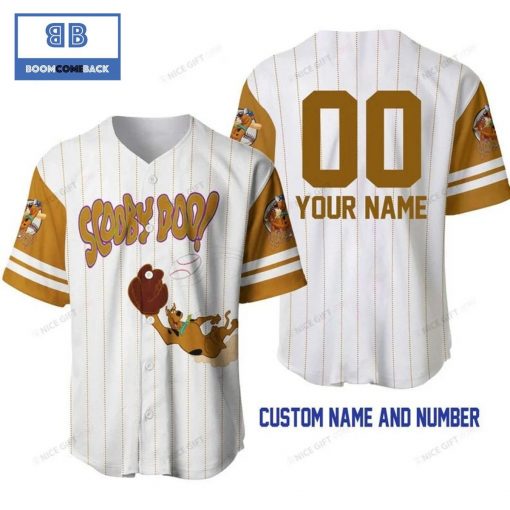 Personalized Scooby-Doo White Baseball Jersey