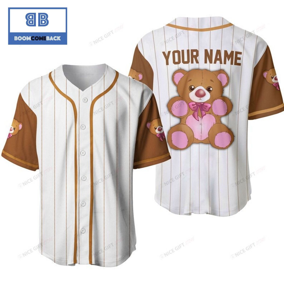 Personalized Teddy Bear Baseball Jersey