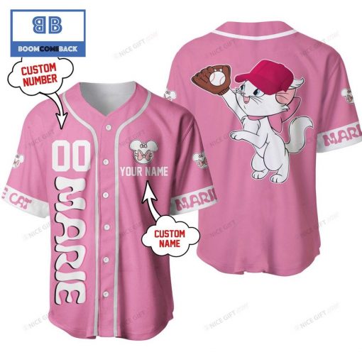 Personalized The Aristocats Marie Pink Baseball Jersey