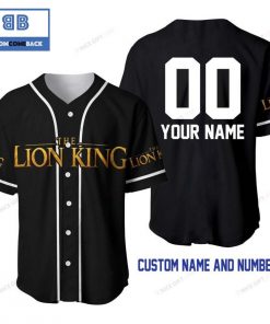 Personalized The Lion King Black And White Baseball Jersey
