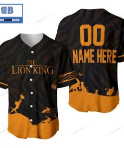 Personalized The Lion King Black Baseball Jersey
