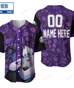 Personalized The Little Mermaid Ursula Purple Baseball Jersey