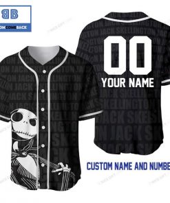 Personalized The Nightmare Before Christmas Jack Skellington Black Baseball Jersey