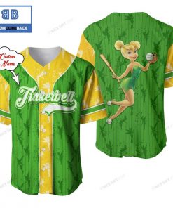 Personalized Tinker Bell Green Baseball Jersey