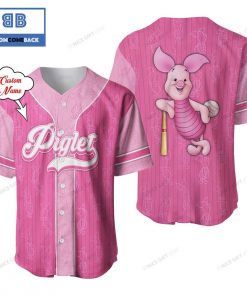 Personalized Winnie the Pooh Piglet Pink Baseball Jersey