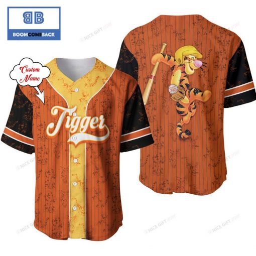 Personalized Winnie the Pooh Tigger Baseball Jersey