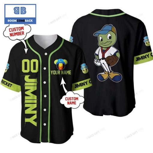 Pinocchio Jiminy Custom Name And Number Black Baseball Jersey