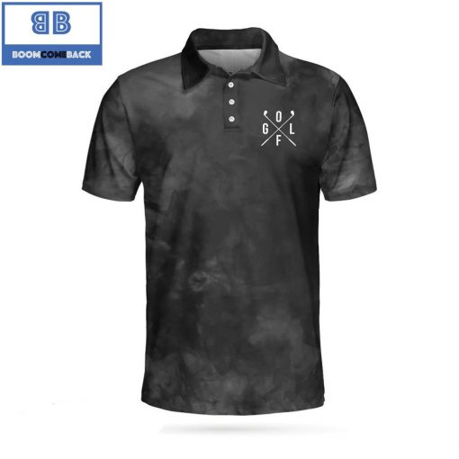 Premium Smoke Background Golf Athletic Collared Men’s Polo Shirt