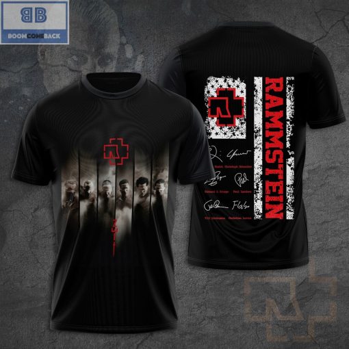 Rammstein Band Signatures All Over Print Shirt 2