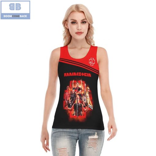 Rammstein Band Red And Black Women’s Skinny Sport Tank Top