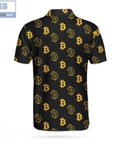 Seamless Pattern Bitcoin Athletic Collared Men’s Polo Shirt