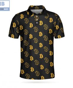 Seamless Pattern Bitcoin Athletic Collared Men's Polo Shirt