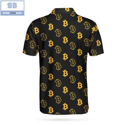 Seamless Pattern Bitcoin Athletic Collared Men’s Polo Shirt