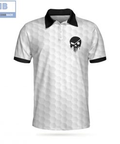 Skull Golf Ball Pattern Athletic Collared Men's Polo Shirt