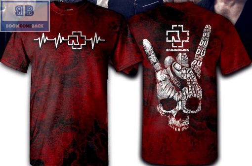 Skull Rammstein Band All Over Print Shirt 1