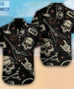 Skull Guitar Rammstein Band Hawaiian Shirt