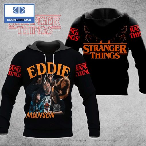 Stranger Things Eddie Munson Black 3D Hoodie
