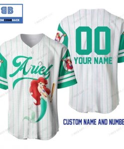 The Little Mermaid Ariel Custom Name And Number Baseball Jersey