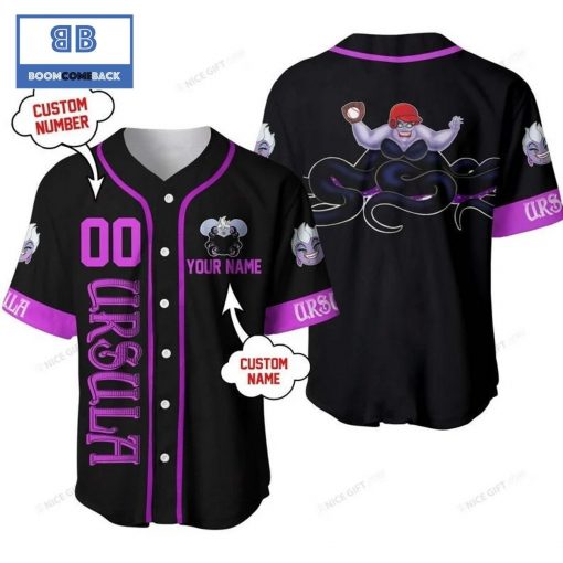 The Little Mermaid Ursula Custom Name And Number Baseball Jersey